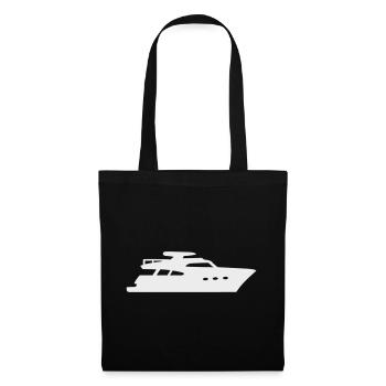 Yacht Silhouette Motorboat - Tote Bag - black - Front