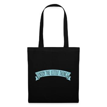 Profitez des petites choses Gratitude Pleine conscience - Sac en tissu - noir - Devant