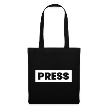 Conception de la presse en disant « PRESS » Journalistes d’information - Sac en tissu - noir - Devant