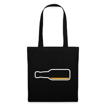 Bouteille de bière vide (Symbole bière bière / NEG 2C) - Sac en tissu - noir - Devant