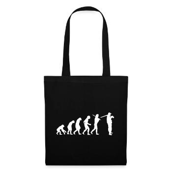 Jäger Evolution Jagd Jagen Wild Weidmann Geschenk - Stoffbeutel - Schwarz - Vorne