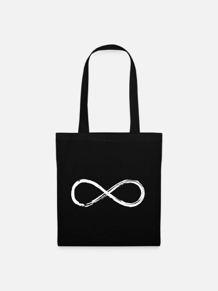 Infinity Unendlichkeit Symbol Lemniskate Acht 8 - Stoffbeutel - Schwarz