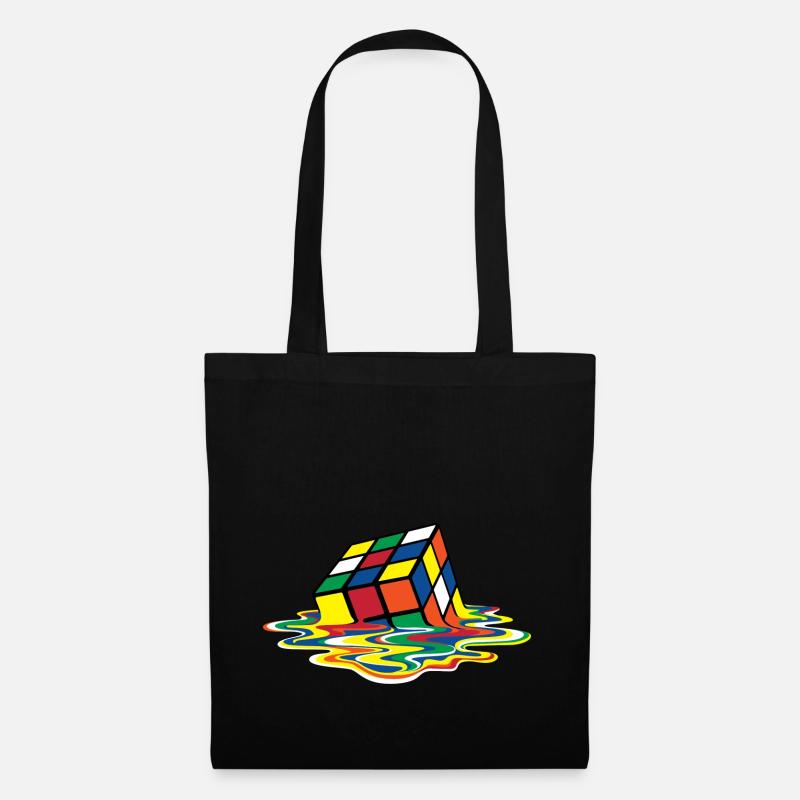 Rubik's Cube En Train De Fondre - Sac en tissu - noir