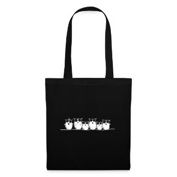 Cool Birds with Glasses I Chickens I Bird Comic - Tote Bag - black - Front