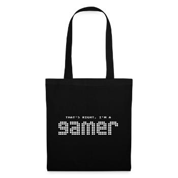 Ich bin ein GAMER - Stoffbeutel - Schwarz - Vorne