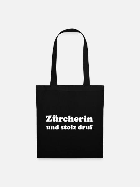 Zürcherin - Stoffbeutel - Schwarz