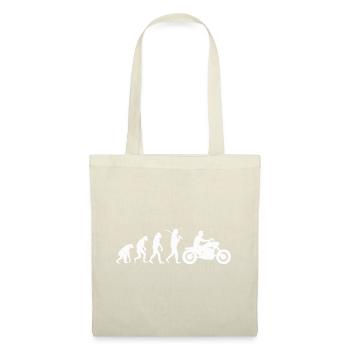Evo Motorrad Motorradfahrer Biker Evolution - Stoffbeutel - Natur - Vorne