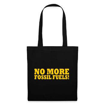 No more fossil fuels - Stoffbeutel - Schwarz - Vorne