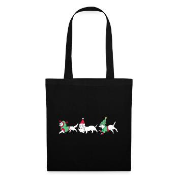 woofy noël - Sac en tissu - noir - Devant