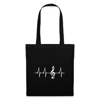 I Love Music - Stoffbeutel - Schwarz - Vorne