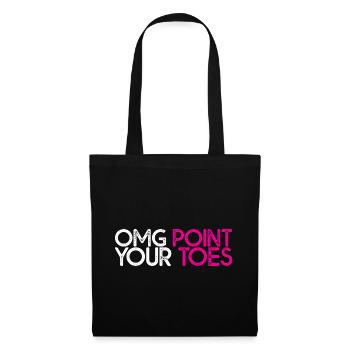 Omg Point Your Toes 7 - Stoffbeutel - Schwarz - Vorne