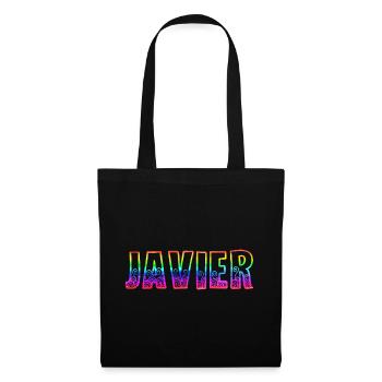 Javier RS Arc-en-ciel - Sac en tissu - noir - Devant