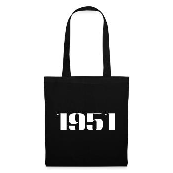 1951 - Cadeau né en 1951 - Sac en tissu - noir - Devant