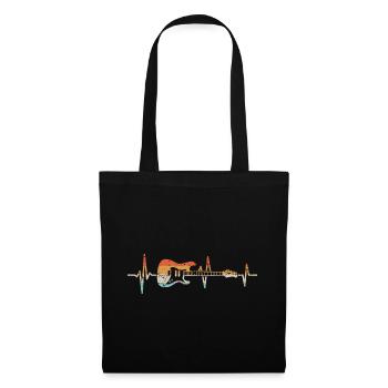 Guitare Heartbeat Guitare Rétro Electrique Guitariste - Sac en tissu - noir - Devant