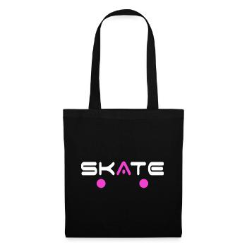 skate skateboarder skate board halfpipe SK8 deck - Tote Bag - black - Front