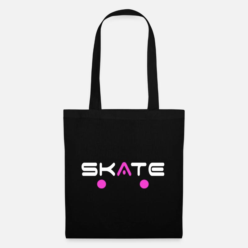 skate skateboarder skate-board halfpipe SK8 deck - Stoffbeutel - Schwarz