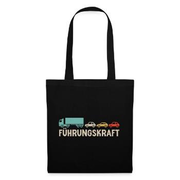 LKW Fahrer Führungskraft Fernfahrer - Stoffbeutel - Schwarz - Vorne