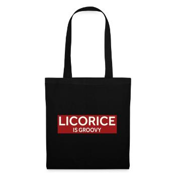 LICORICE IS GROOVY - Stoffbeutel - Schwarz - Vorne