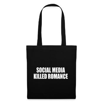 social media killed romance - Tote Bag - black - Front