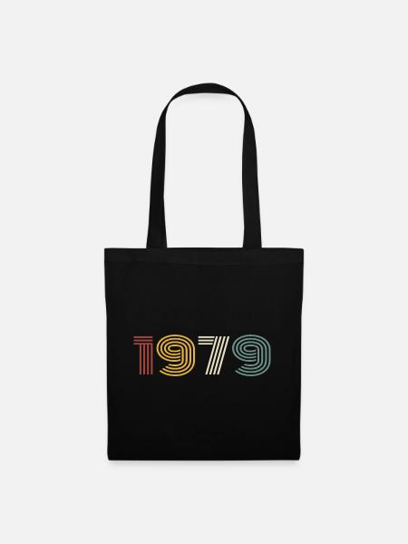 1979 Retro Style 1979 Geburtstag 1979 Vintage - Stoffbeutel - Schwarz