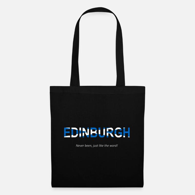 Edinburgh Humorvolles Wortkunst-Design - Stoffbeutel - Schwarz