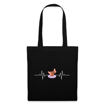 Ceramic Heartbeat Handmade Art - Tote Bag - black - Front
