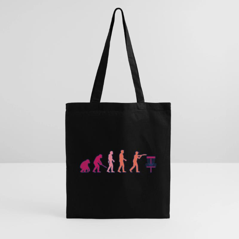 Disc Golf Evolution Funny Disc Golfer Flying Disc Tote Bag