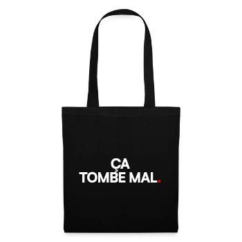 Ça tombe mal - Sac en tissu - noir - Devant