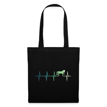 cheval battement de coeur équitation dressage - Sac en tissu - noir - Devant