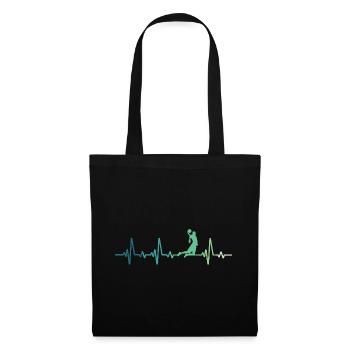 Basketball battement de coeur joueur de Basketball - Sac en tissu - noir - Devant