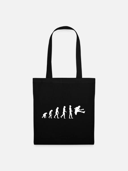 Evolution Guitarist Funny Gift T-Shirt - Tote Bag - black