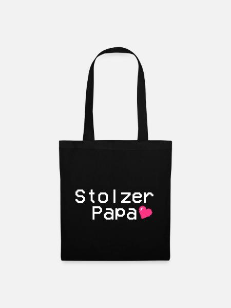 Stolzer Papa - Stoffbeutel - Schwarz