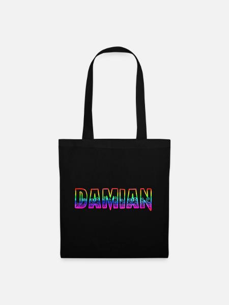 damian rs regenbogen - Stoffbeutel - Schwarz