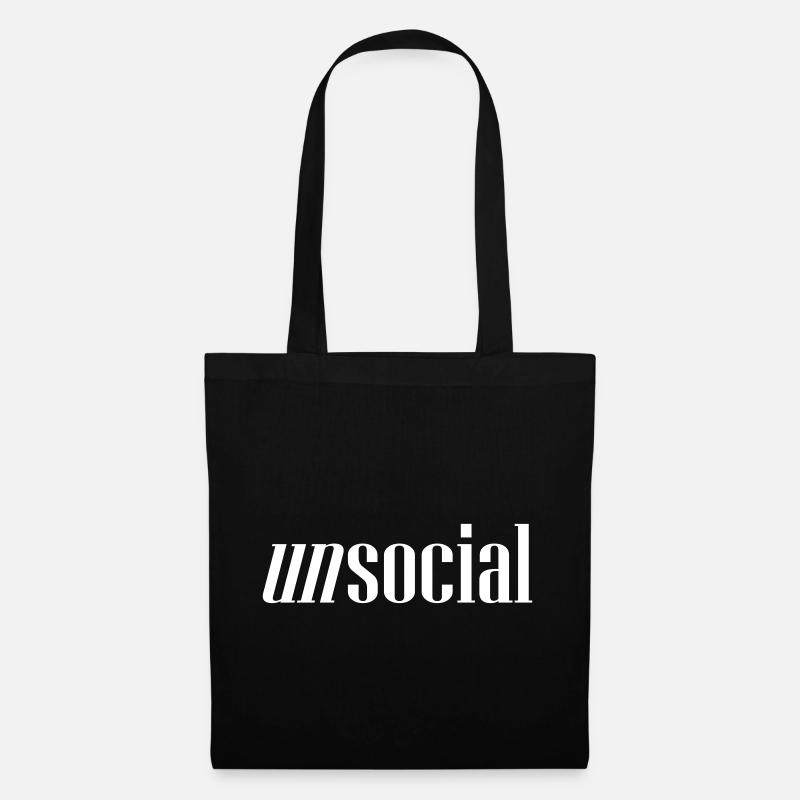 UNSOCIAL - Stoffbeutel - Schwarz