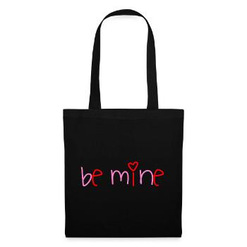 Be Mine Herz - Stoffbeutel - Schwarz - Vorne