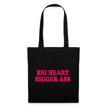 Big heart bigger ass - Tote Bag - black - Front