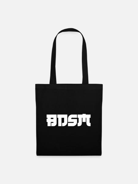 Schrift Design "BDSM" - Stoffbeutel - Schwarz