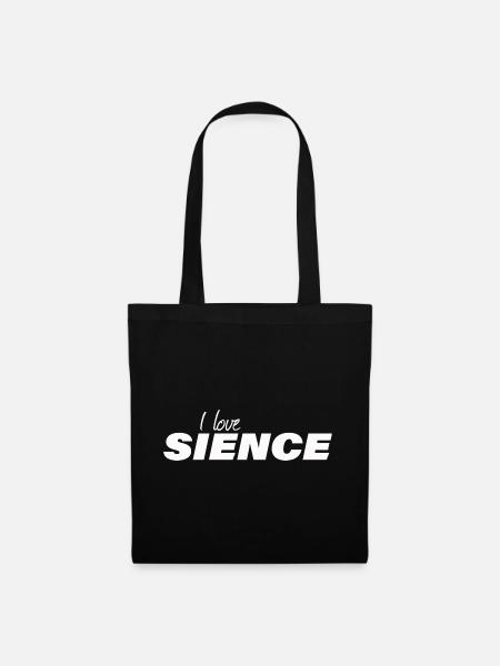 I LOVE SCIENCE - Stoffbeutel - Schwarz