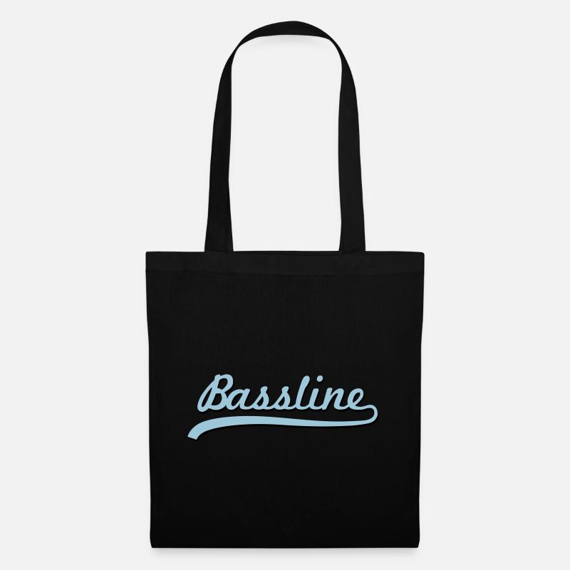Bassline / Dubstep / Techno / Bass - Stoffbeutel - Schwarz