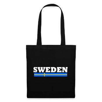 Schweden Flagge - Stoffbeutel - Schwarz - Vorne