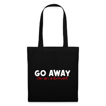 Go Away I'm An Introvert 2 - Stoffbeutel - Schwarz - Vorne