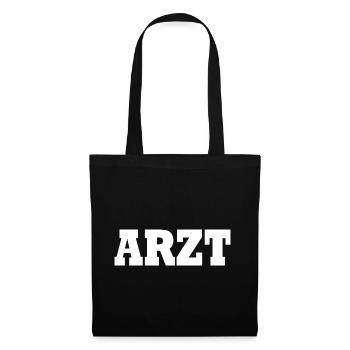 Arzt - Stoffbeutel - Schwarz - Vorne