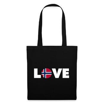 Norway - Love - Norge - Liebe - Norwegen - Tote Bag - black - Front