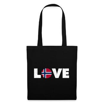 Norway - Love - Norge - Liebe - Norwegen - Tote Bag - black - Front