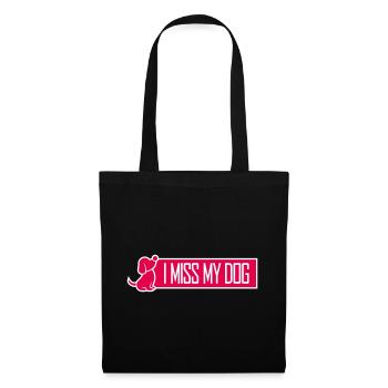 Mon chien Dog Amamant Dog Love Logo de blague - Sac en tissu - noir - Devant