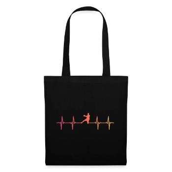 Handball Sunset Heartbeat Handballer - Tote Bag - black - Front