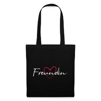 Girlfriend heart gift - Tote Bag - black - Front