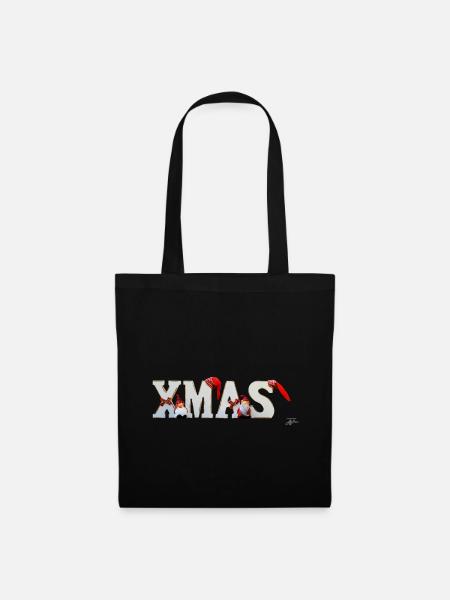 Weihnachten Weihnachten Weihnachten Weihnachtszeit - Stoffbeutel - Schwarz