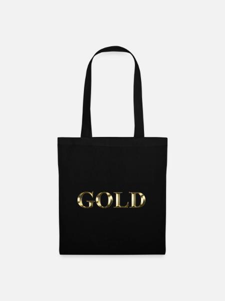 Gold - Stoffbeutel - Schwarz