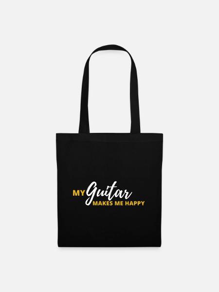 guitare - Sac en tissu - noir